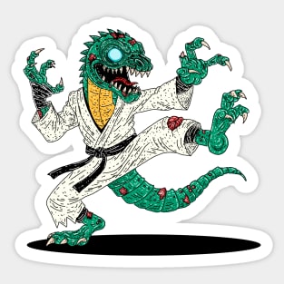 Kung Fu Lizard Zombie Sticker